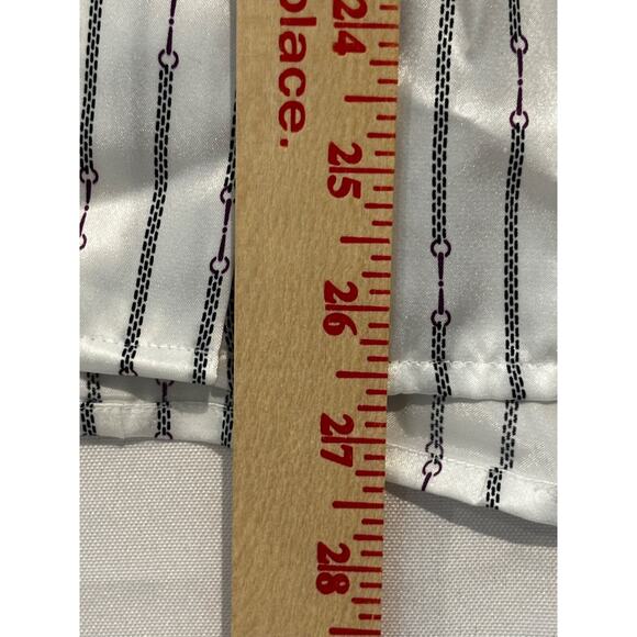 Jones New York Sz 16W Women Classy Looped Stripes Satin Top Old Money Capsule - Picture 7 of 9